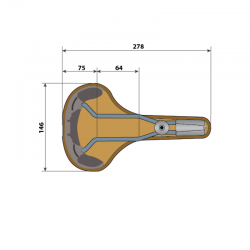 Berthoud Cycles Soulor selle en cuir maron