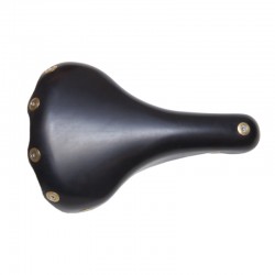 Berthoud Cycles Marie Blanque selle de cuir noir