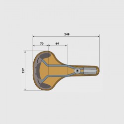 Berthoud Cycles Marie Blanque selle de cuir noir