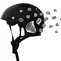 Reflektierende Sticker Jellyfish Applikation auf Helm