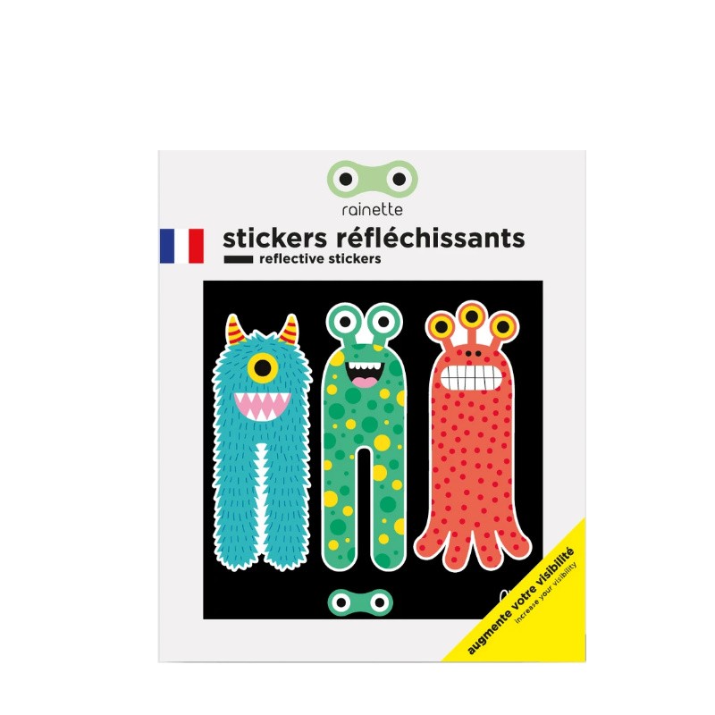 Stickers réfléchissants Les trois petits monstres de Rainette