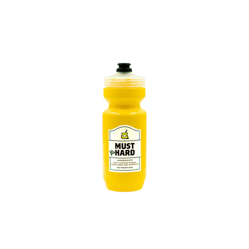 Must go Hard Purist Trinkflasche gelb