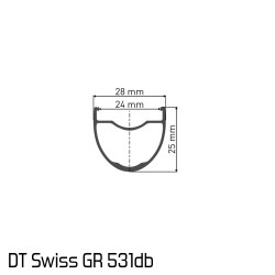 47° Nord roue av Gravel  28" SON 28 moyeu-dynamo CL| Jante DT Swiss alu