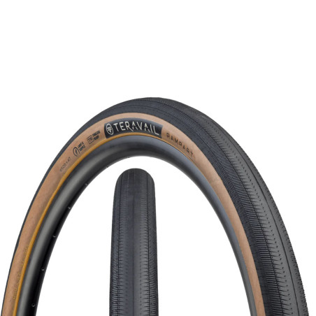 Teravail Rampart pneu pliable - Light and Supple 700x38C noir/brun